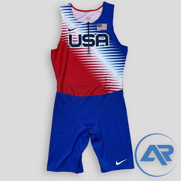 Nike Pro Elite Team USA Track Speed Suit Men’s Size Large CV0001-636 - Picture 1 of 6